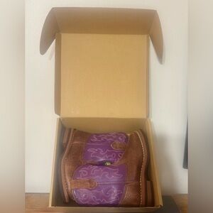 John Deere Purple and Brown Western Boots